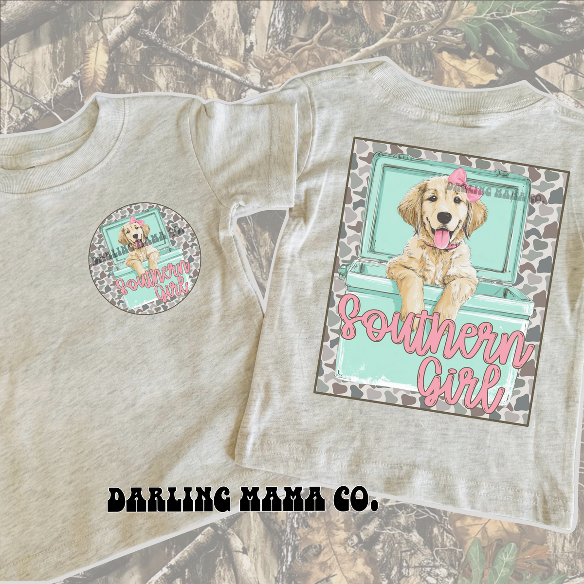 Southern girl golden retriever tee