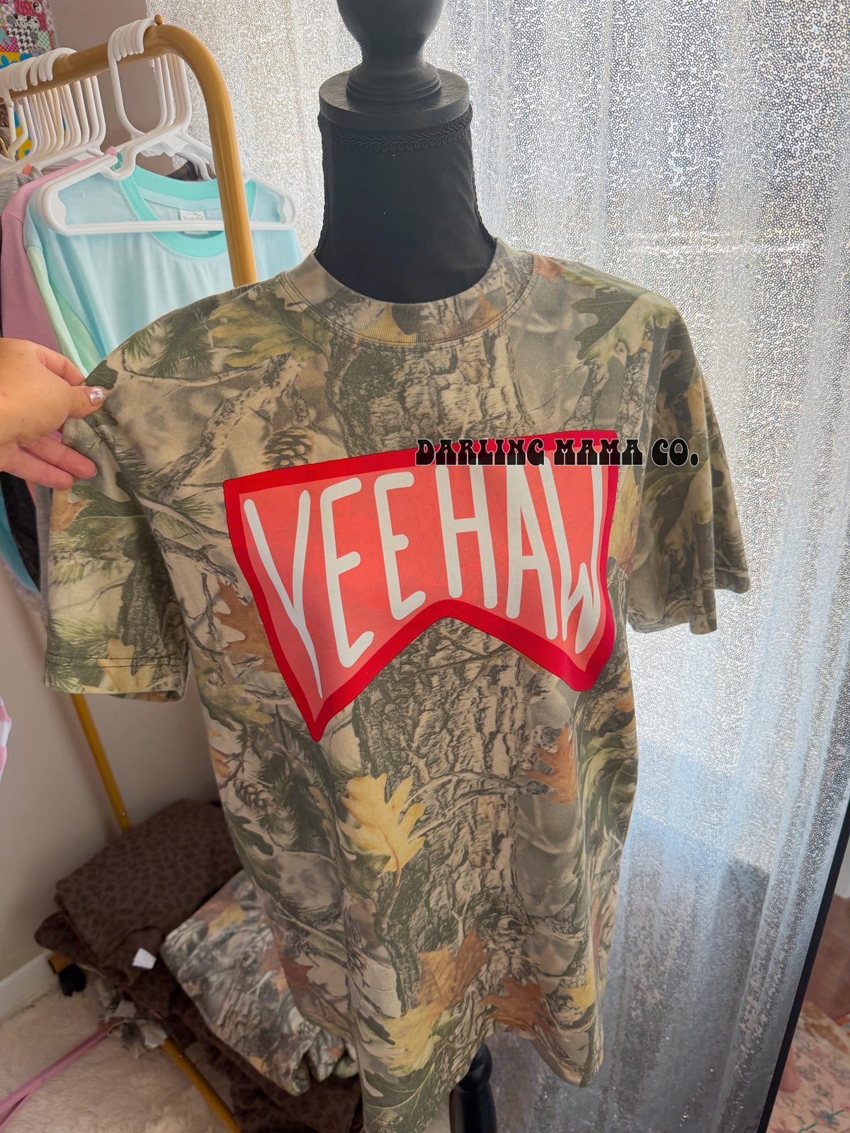 (RTS) Small Camo YeeHaw tee